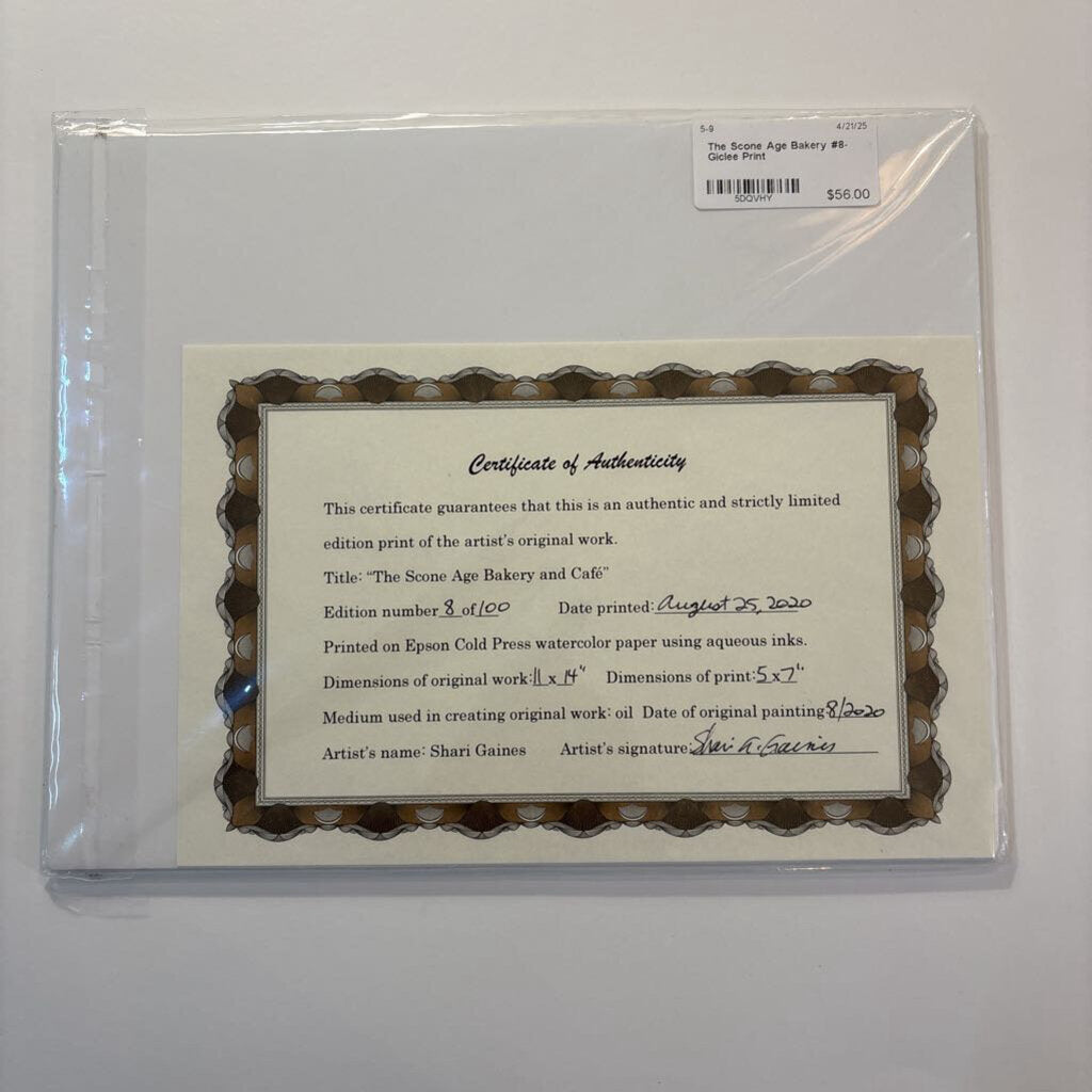 The Scone Age Bakery #8- Giclee Print