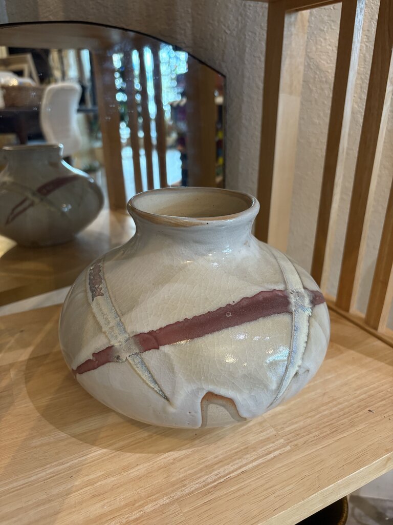 Stoneware Flying Saucer Vase