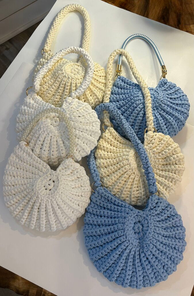 Handmade Small Seashell Crochet Bag