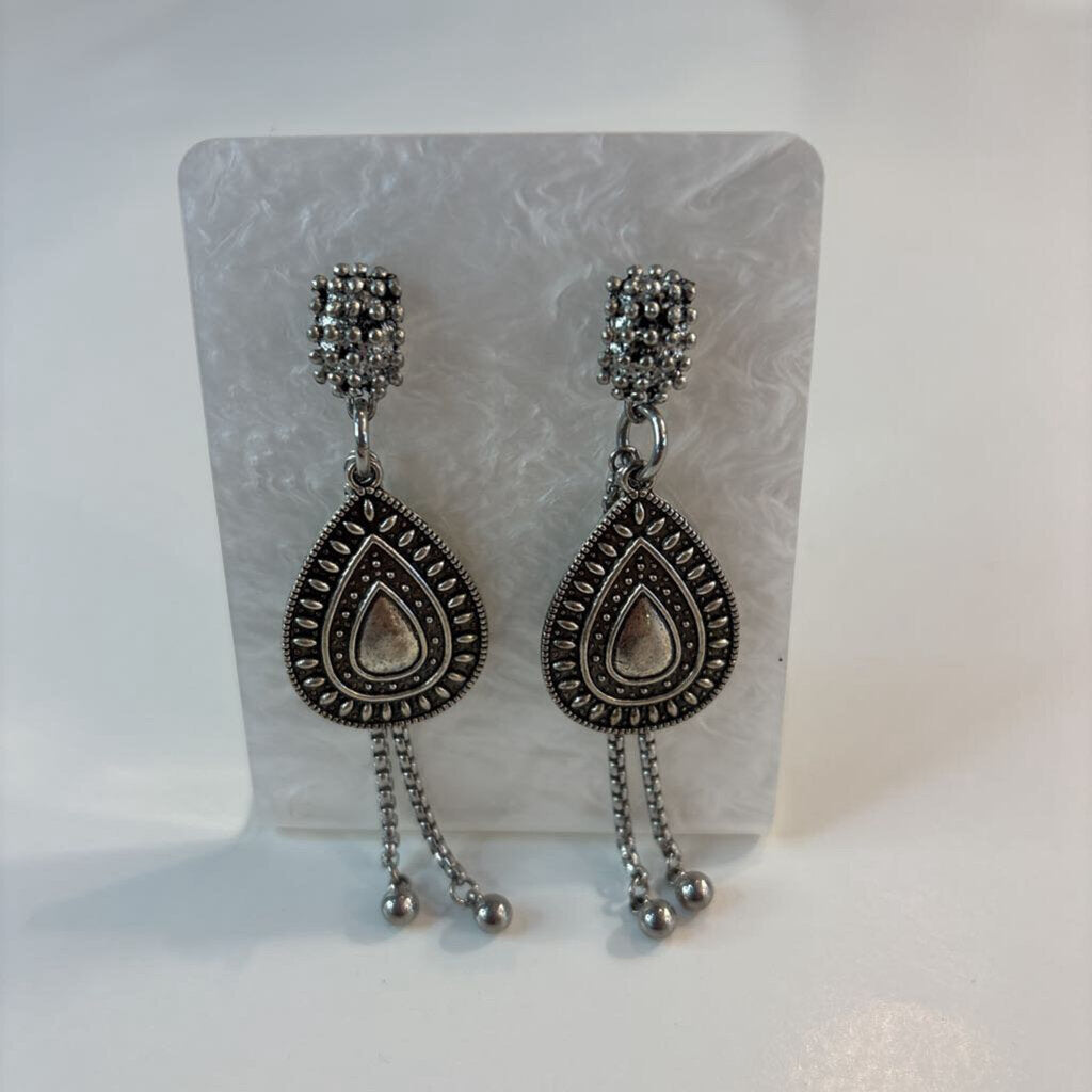 Turkish Silver Teardrop Earrings