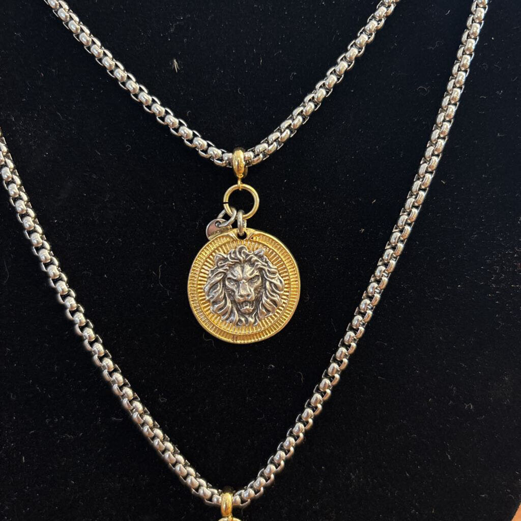 Lion Coin Necklace 20"