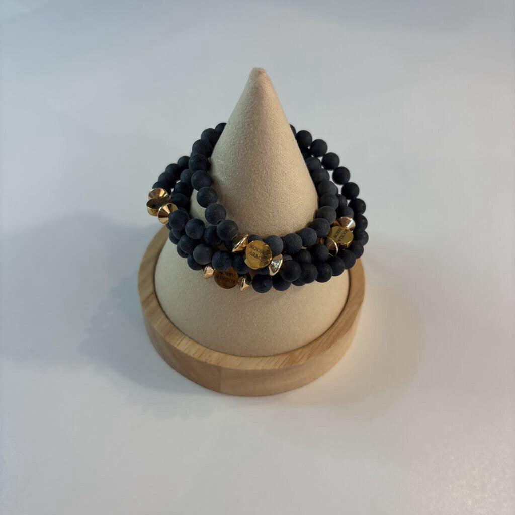 Gray Frosted Glass Bracelet