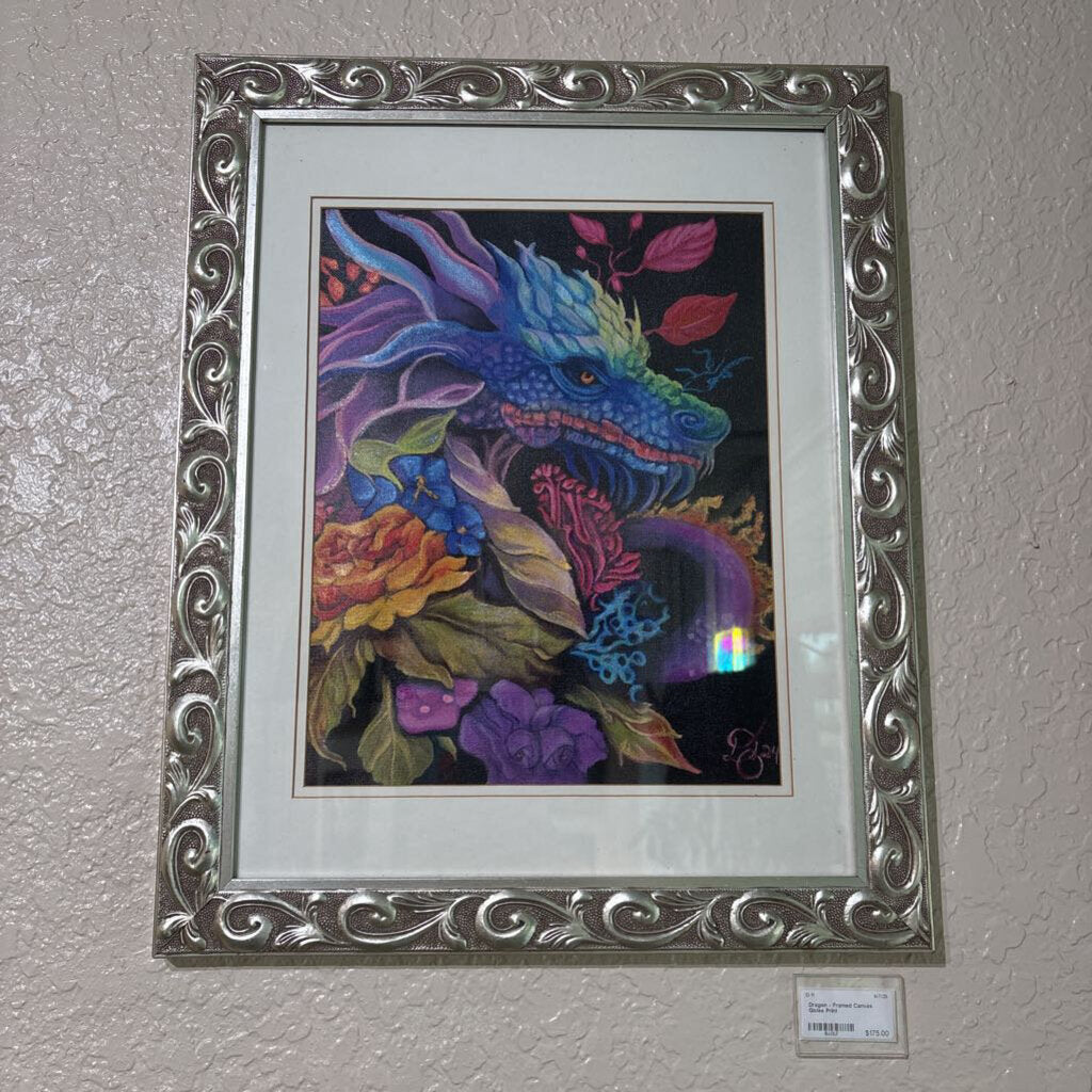 Dragon - Framed Canvas Giclee Print
