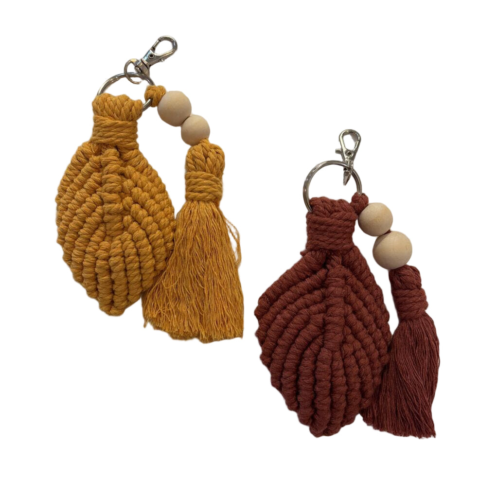 Kristen's Feather/Twist Macrame Key Chain