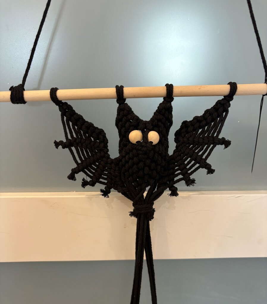 Kristen's Bat Macrame Plant Hanger