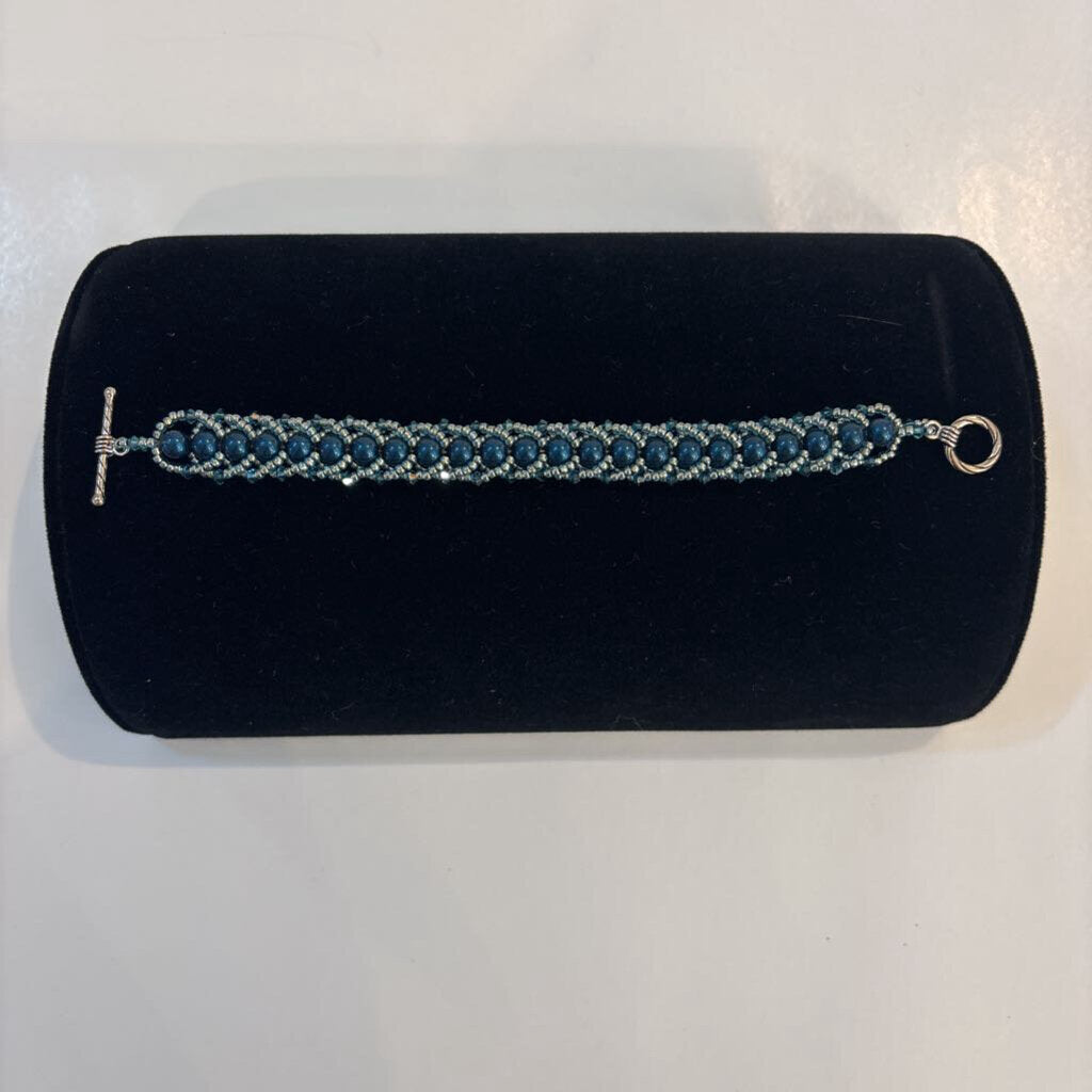 Swarovski Crystal Blue Bead Bracelet