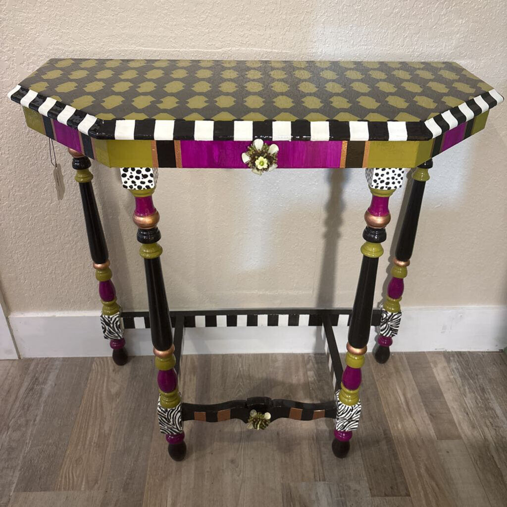 Hand Painted Whimsical Accent Table