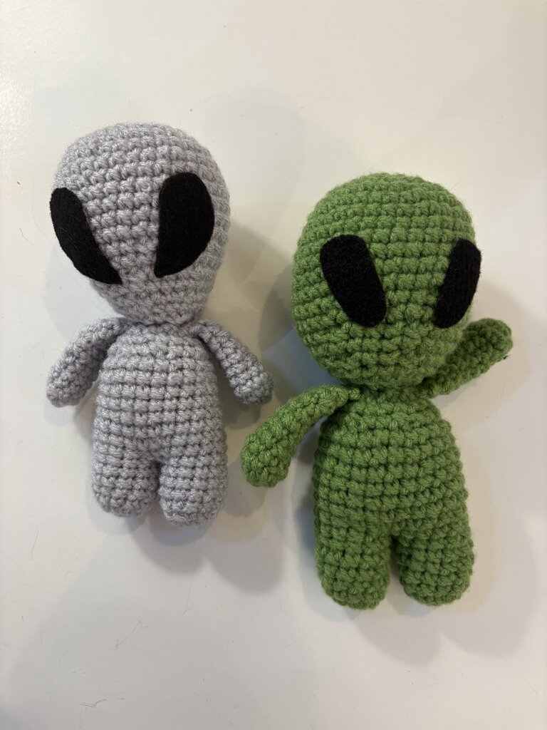 Handmade Crafty Critter- Green Alien
