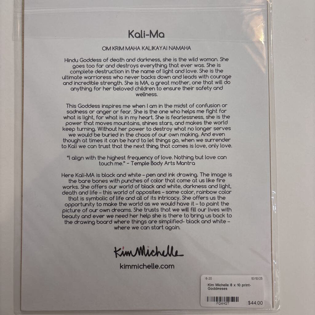 Kim Michelle 8 x 10 print- Goddesses