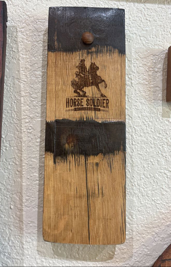 Bourbon Barrel Stave Piece- Horse Soldier