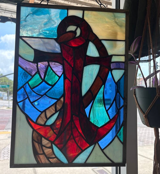 Stained Glass Art- Anchor