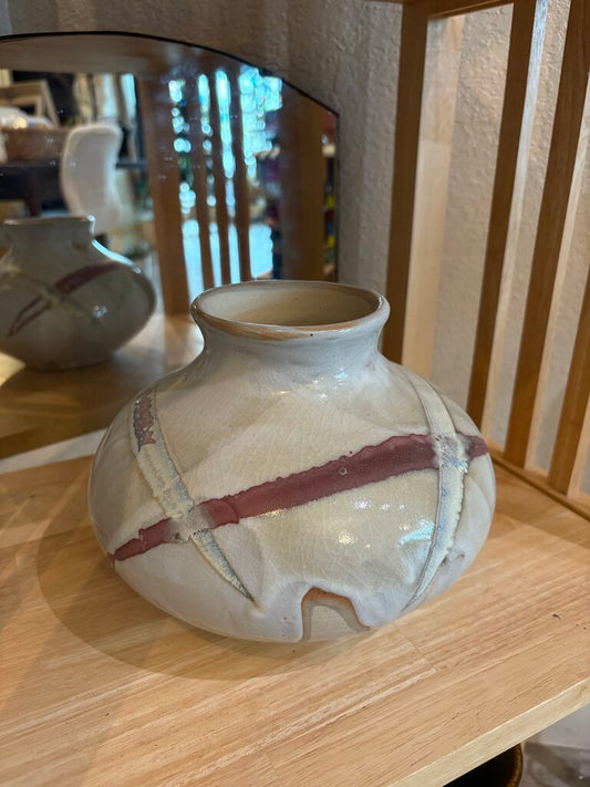 Stoneware Flying Saucer Vase
