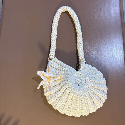 Handmade Small Seashell Crochet Bag