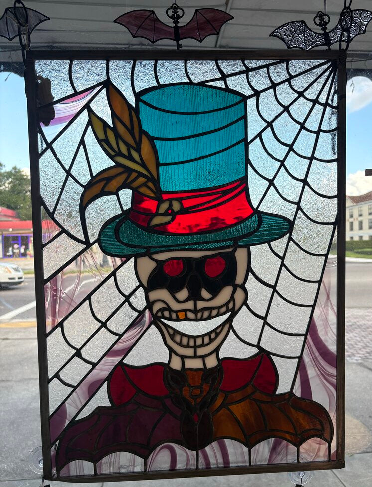 Stained Glass Art- Voodoo Skull