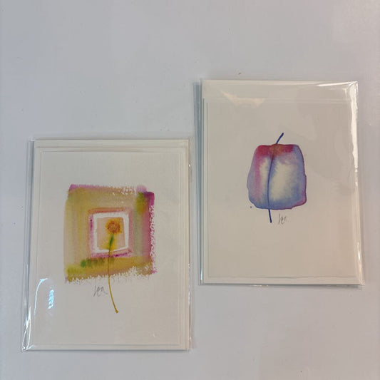 Lea- Mixed Media Blank Greeting Card -Original