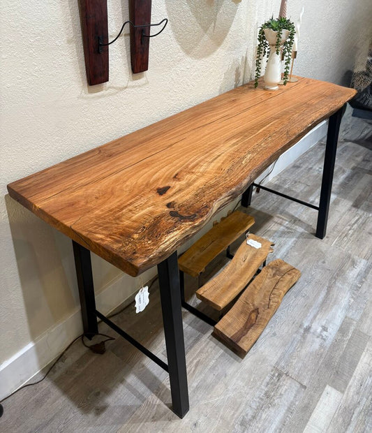 Red Oak Console Table