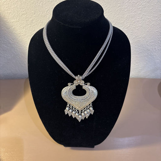 Antique Silver Pendant Necklace