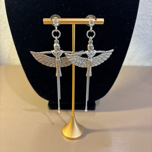 Silver Isis Earrings