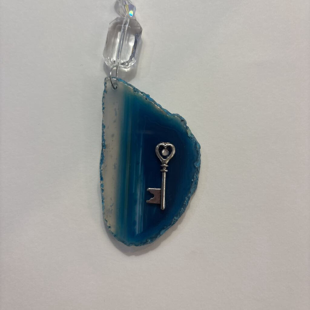 Handcrafted Agate Slice Suncatcher