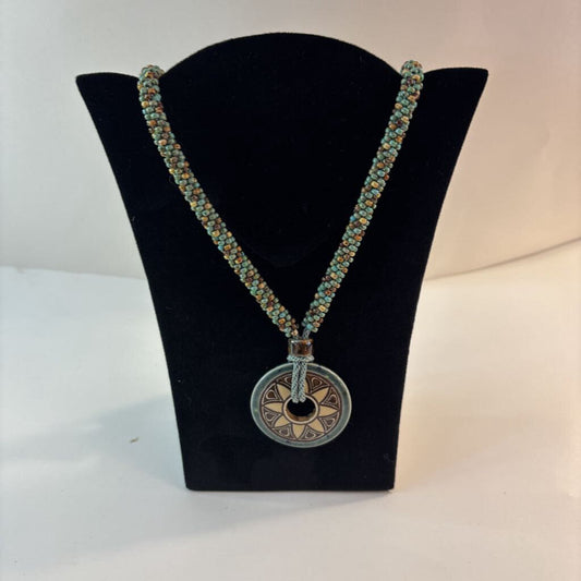 Kumihimo Medalion Necklace