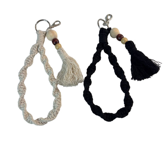Kristen's Feather/Twist Macrame Key Chain