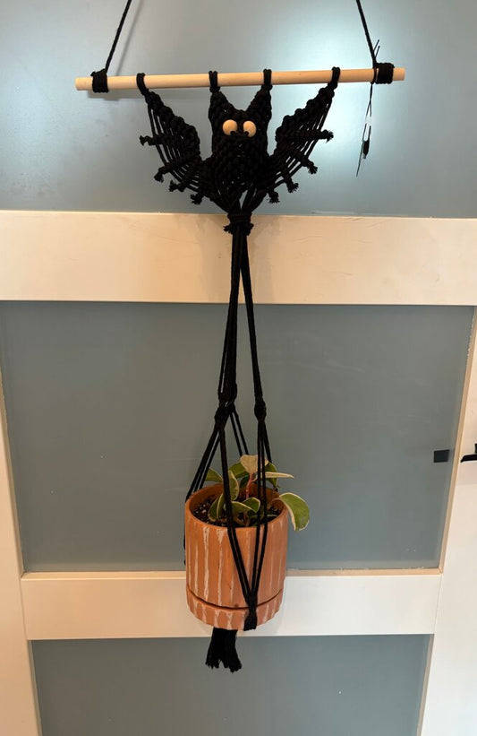 Kristen's Bat Macrame Plant Hanger