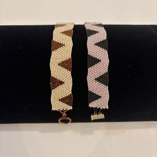 Hand Sewn Peyote Miyuki Zig Zag Bracelet