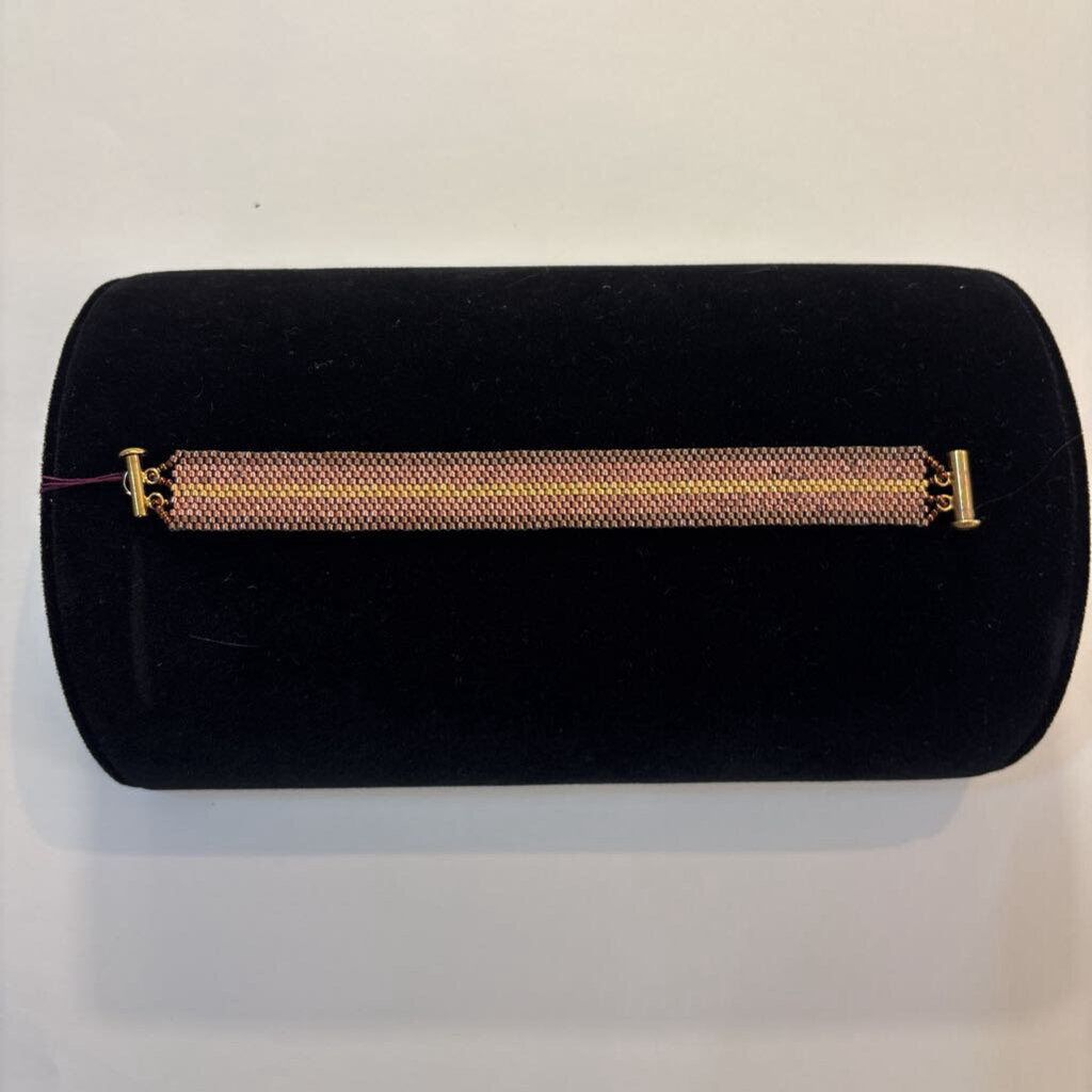 Handsewn Peyote Miyuki Bead Copper Bracelet