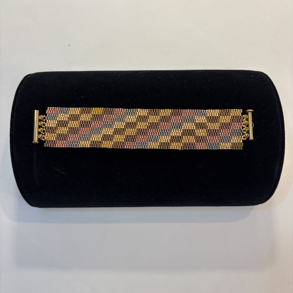 Handsewn Peyote Miyuki Bead Multi Cuff Bracelet