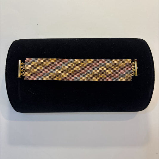 Handsewn Peyote Miyuki Bead Multi Cuff Bracelet