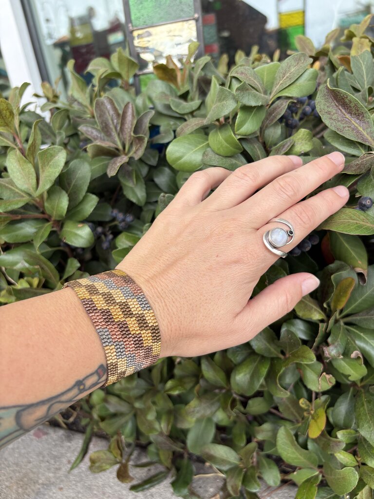 Handsewn Peyote Miyuki Bead Multi Cuff Bracelet