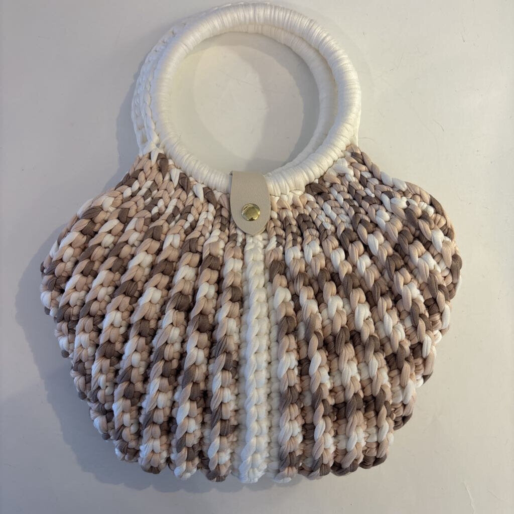 Handmade Crochet Bag- Round Handle