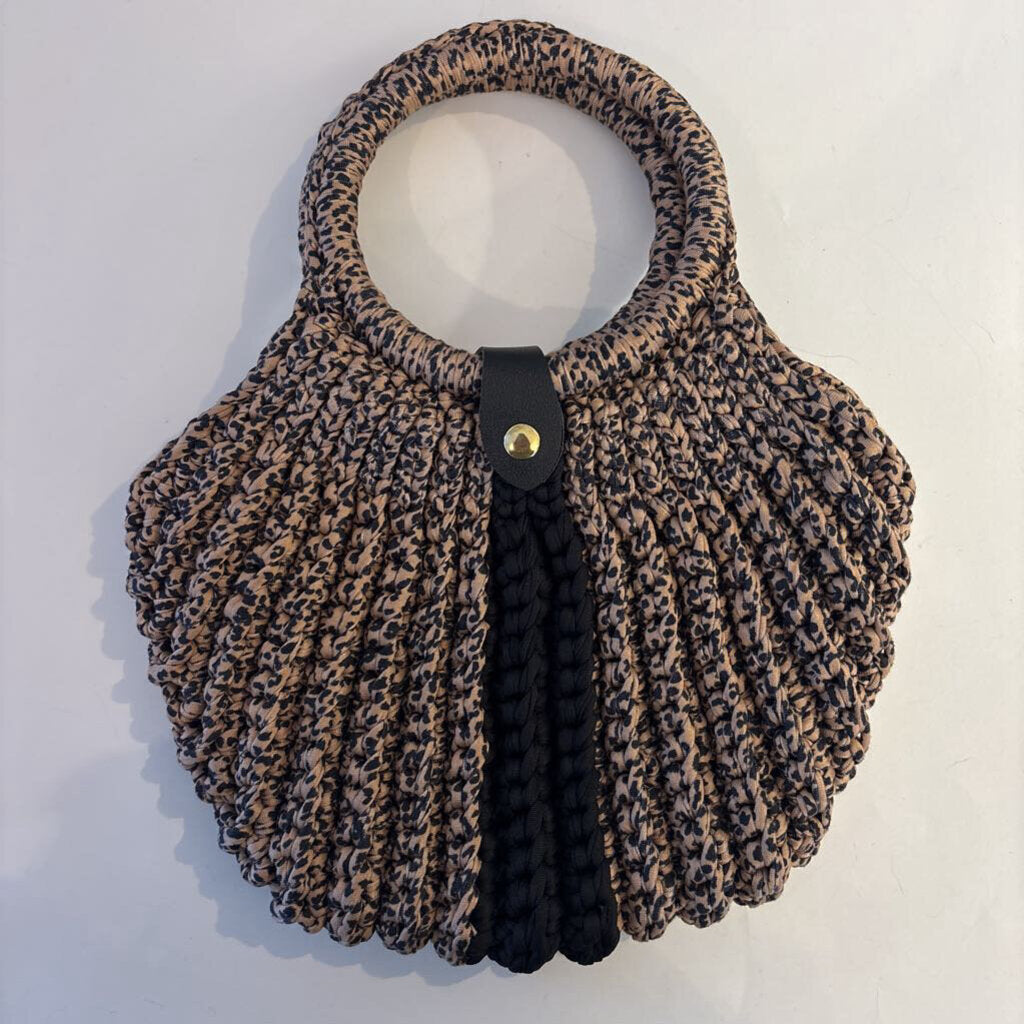Handmade Crochet Bag- Round Handle