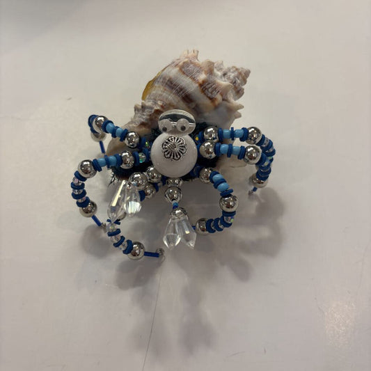 Handmade Beaded Hermit Crab in Shell
