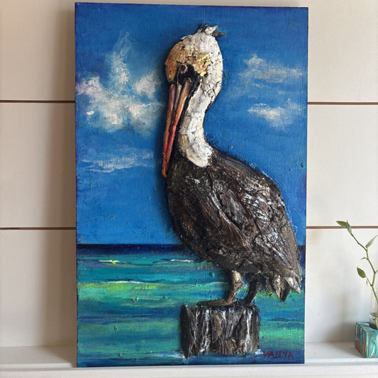 SeaShell Art- Pelican