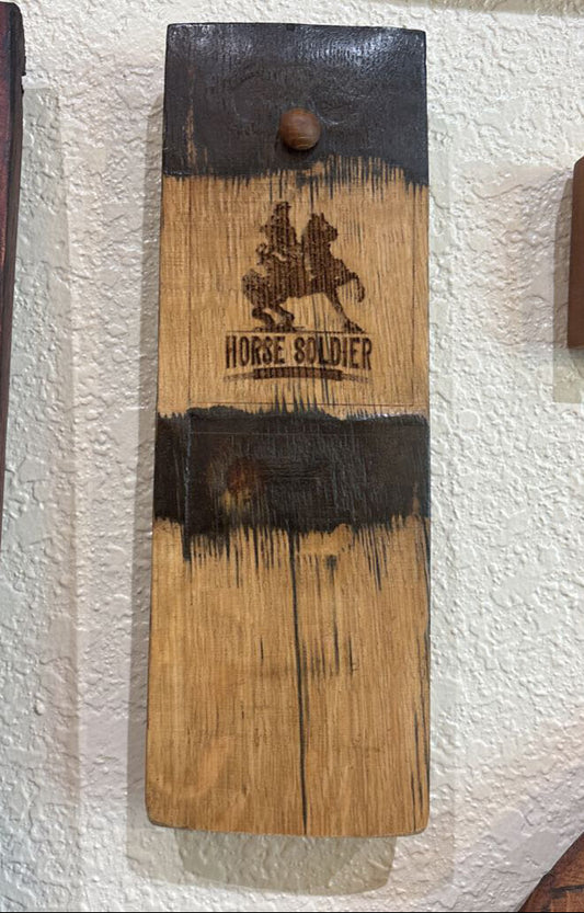 Bourbon Barrel Stave Piece- Horse Soldier