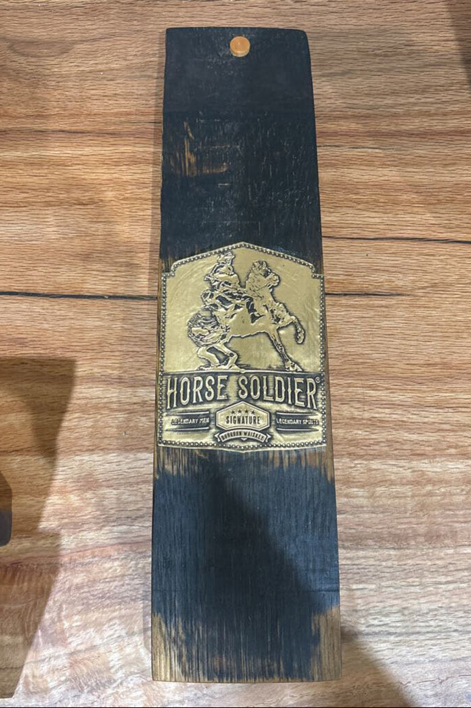 Bourbon Barrel Stave Piece- Horse Soldier