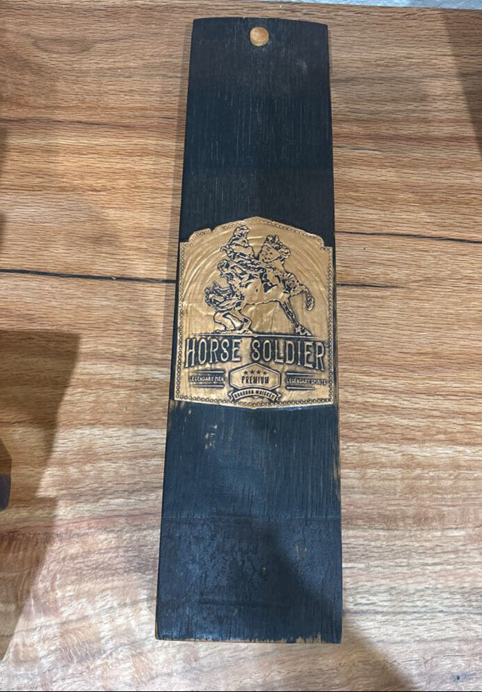 Bourbon Barrel Stave Piece- Horse Soldier