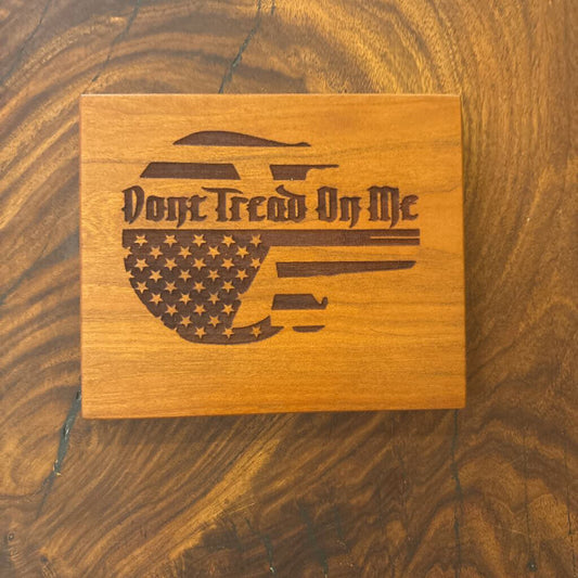 Don't Tread On Me Dark Cedar Sign