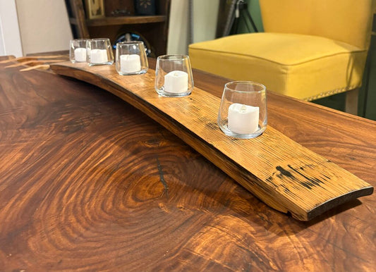 Candle/ Flight Tabletop Barrell Stave