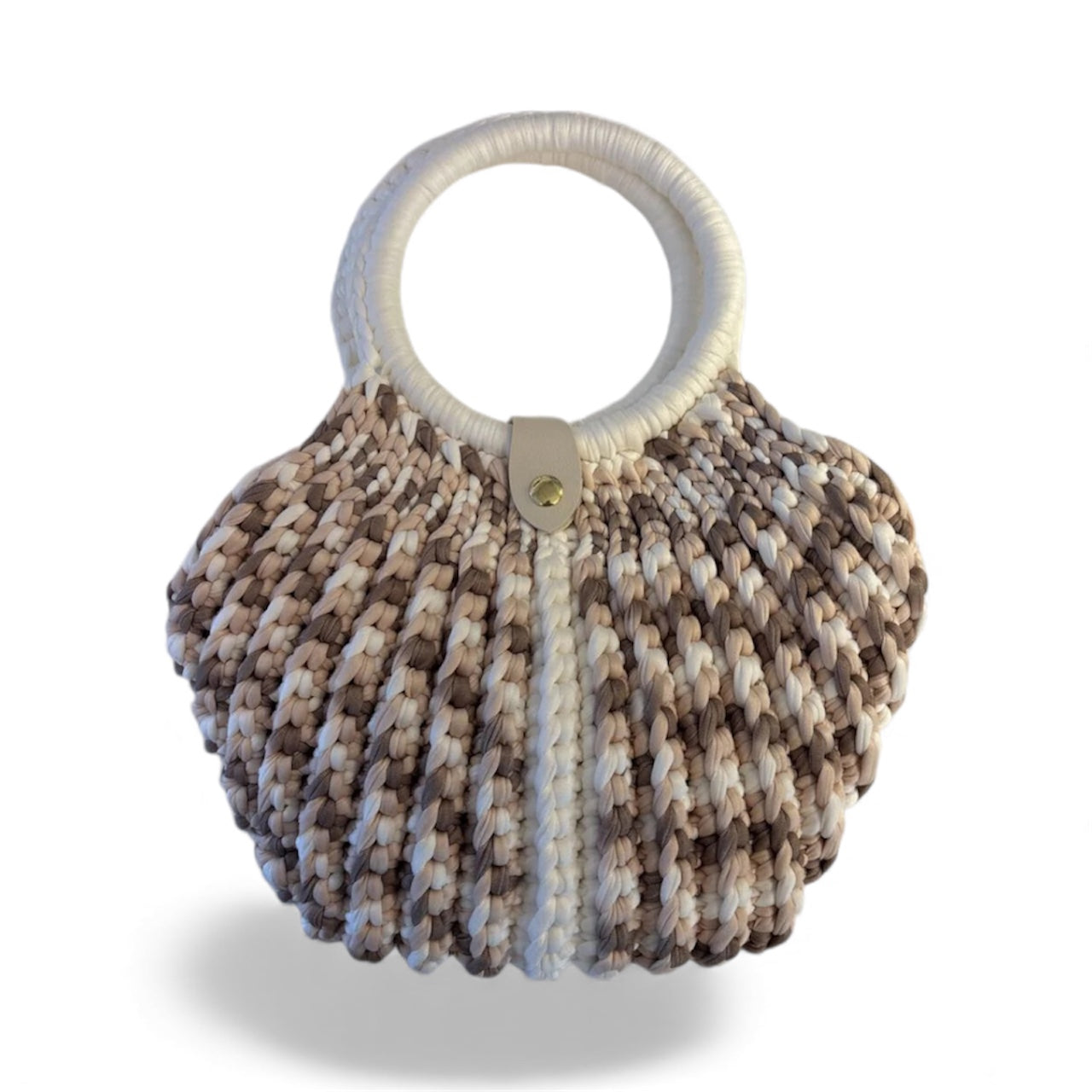 Handmade Crochet Bag- Round Handle
