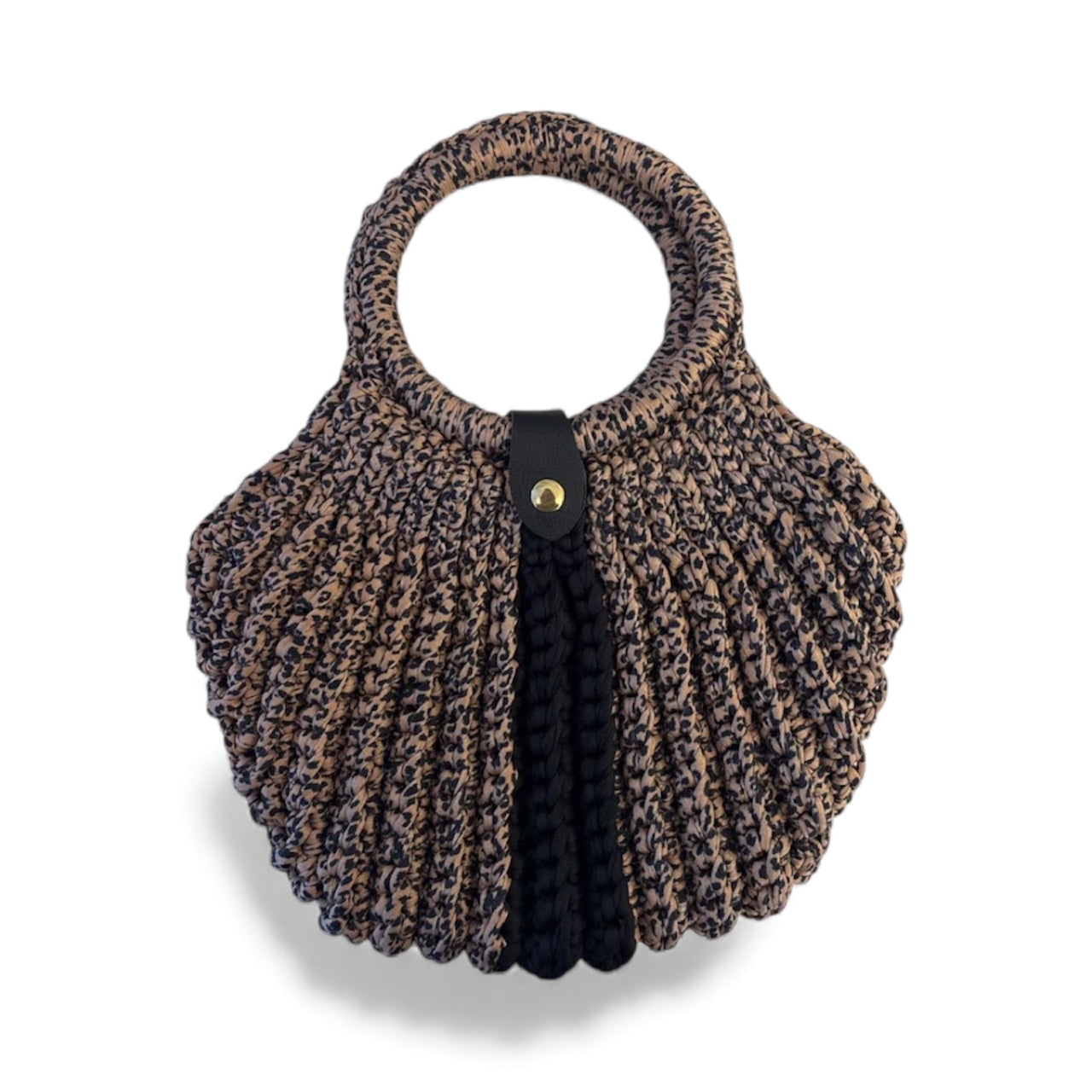 Handmade Crochet Bag- Round Handle
